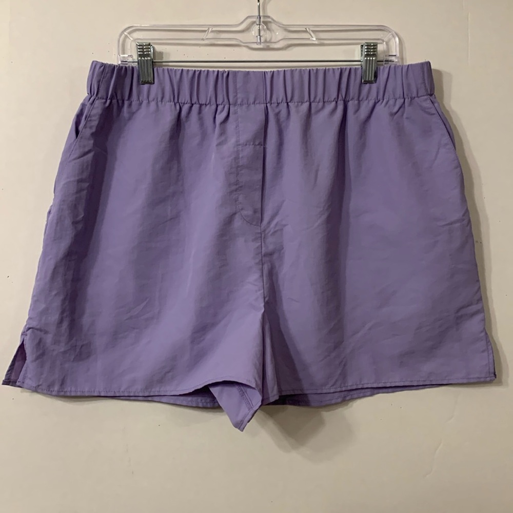 Topshop Womens High Waist Shorts Size 12  Lavender pull  On